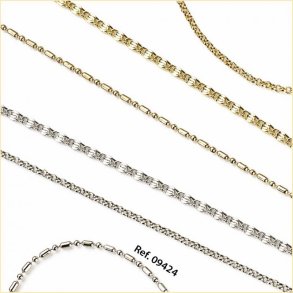 Anallergic palladium plated chains