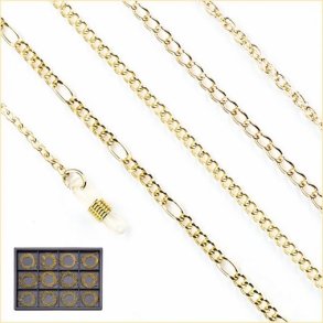 Set 12 chains ATHENS not alleric w.display tray Italy made