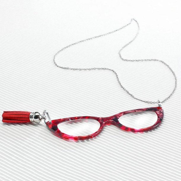 AIRPORT bordeaux retro pendant w.+2,00magnifier+microf.pouch