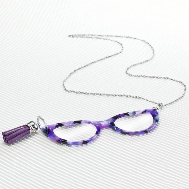 AIRPORTPurple retro pendant wiith+2.00magnifier w.micr.pouch