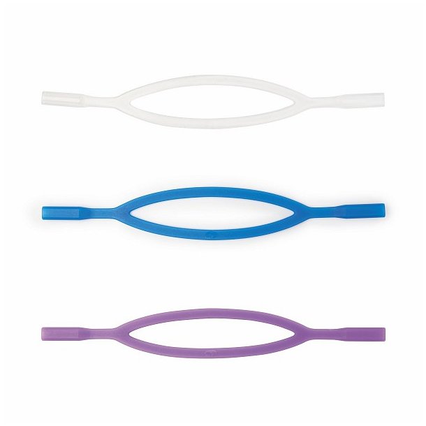 Silicone retainer bands 3 colors, 6 stk