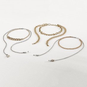 Airport kit of 3 necklace chains gold and silver colour
