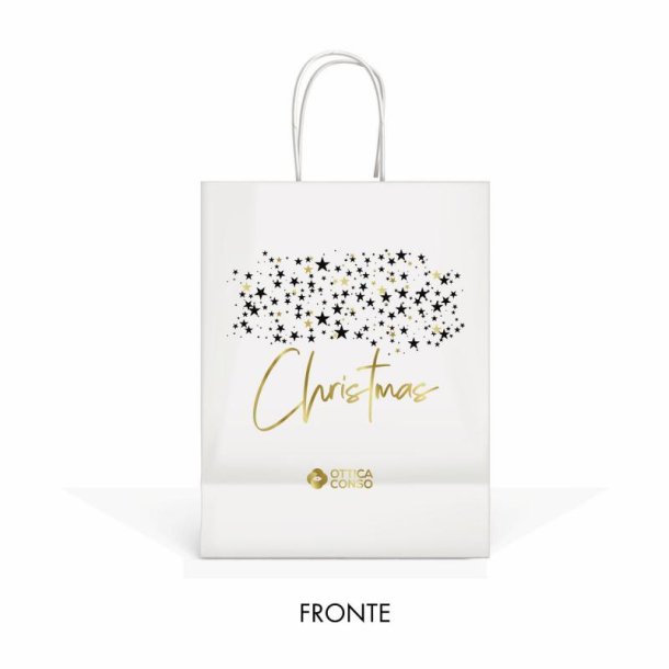 Christmas Stars printed shopping bag 22+10X29cm 300 pcs.