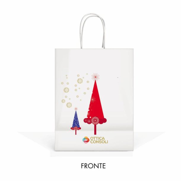 Christmas Tree printed shopping bag 22+10X29cm 300 pcs.