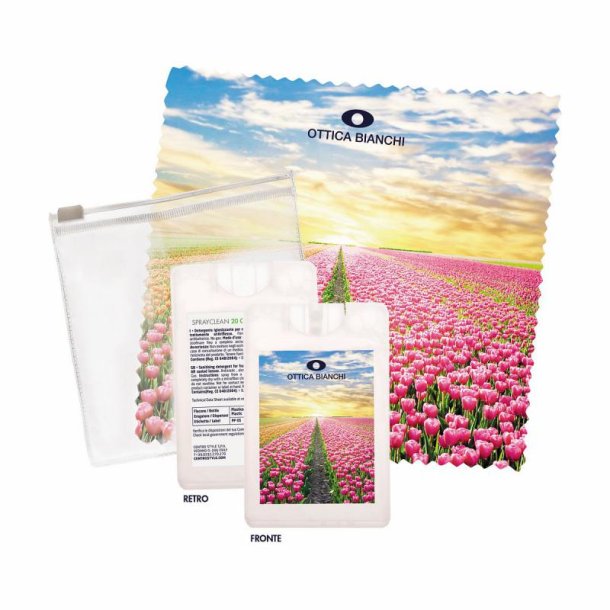 SET SPRAY CLEAN 20 POCKET ANTIBATTERICO MICROFIBRA 15X18PERS