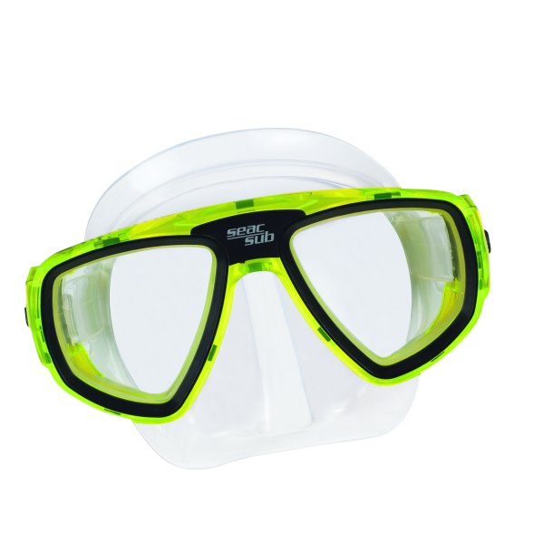 Diving Mask Silicone Clear/Lemon - PLANO