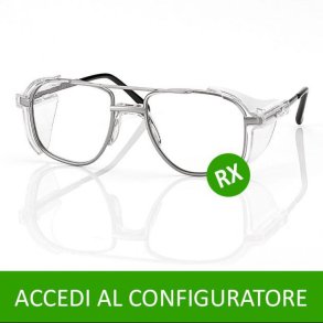 Protective Work Glasses, Metal Frame, 52-20/140, with Temples, Cut & Assembled