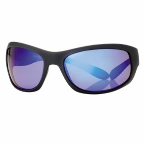 Unisex Soft touch Wraparound Sunglasses Matt Black|Reflekterende Slv