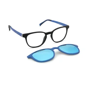 Matt black/metal blue 46 17-135 TR90/PPSU w. magnetic clip on - spar 20%