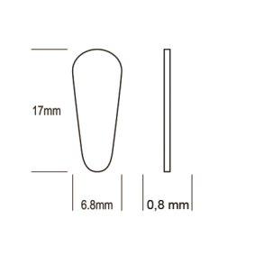 Selvkl�bende sidesteg sil. 17x 0,8 mm - 6 par