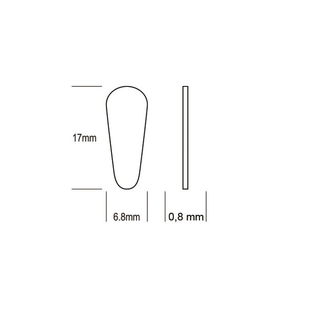 Selvkl�bende sidesteg sil. 17x 0,8 mm - 6 par
