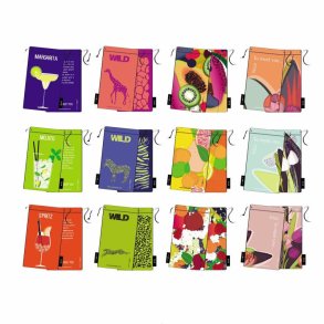 Artu'collect.set of 12microfibbre pouch w.ass.images+display
