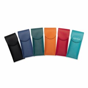 Soft cases with flap in assorted colours 160x60x20mm.