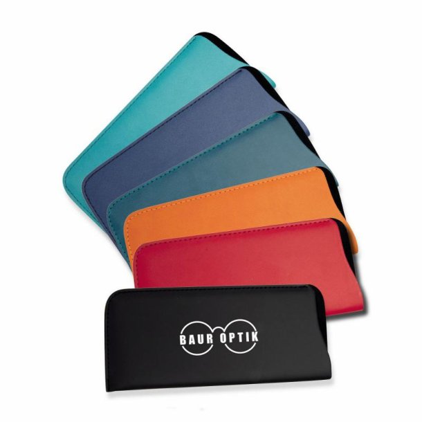 Vertical soft cases with flap24pcs 6assort.colours 165x75mm