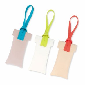 Vertical soft case with closure 6 assorted colours