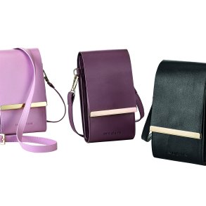 Minitaske med skulderrem fs i 3 farver Sort, Brun og Rosa|3 styk