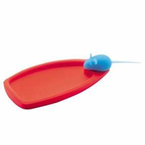 Silicone red pad with blue mouse
