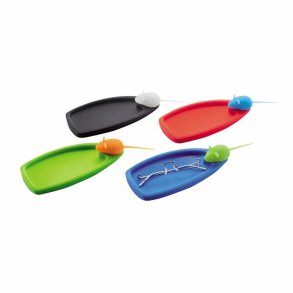 Set of 6 silicon pads in assorted colours