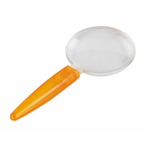 Acrylic hand magnifier d60 mm orange handle  - 3 stk.