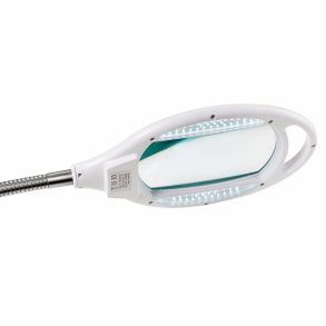 Table magnifier with light  flexible arm