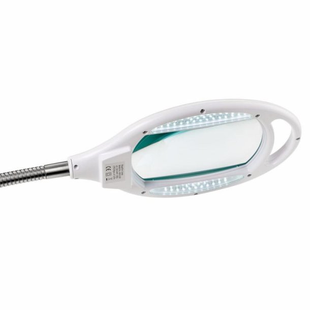 Table magnifier with light &#150; flexible arm