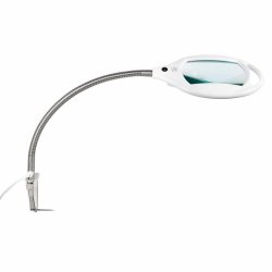 Table magnifier with light &#150; flexible arm