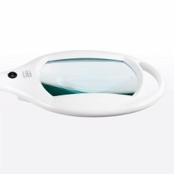 Table magnifier with light &#150; flexible arm