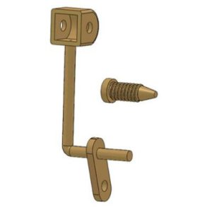 Sidestegsarme skrue, guld 