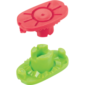 3PLIABLE LENS BLOCK MIXED R/G - 10PCS