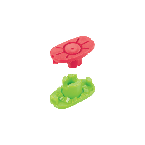 3PLIABLE LENS BLOCK MIXED R/G - 10PCS