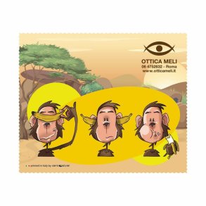 MICROFIBRA 15X18 ANIMALI SCIMMIE DG PR.INT. PERSONALIZZATA