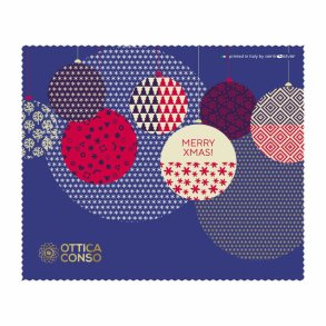 Christmas Balls digital printed microfibre cloths 15x18 cm