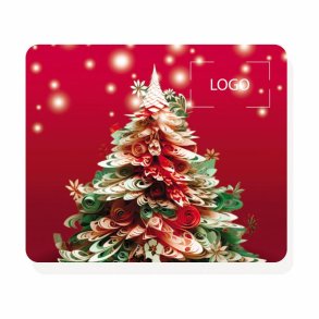 AI CHRISTMAS RED TREE  MICROFIBRA 15X18 WHITE