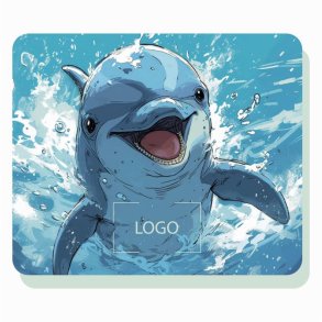 AI HAND DRAW ANIMAL DOLPHIN 15X18 LIGHT GREEN