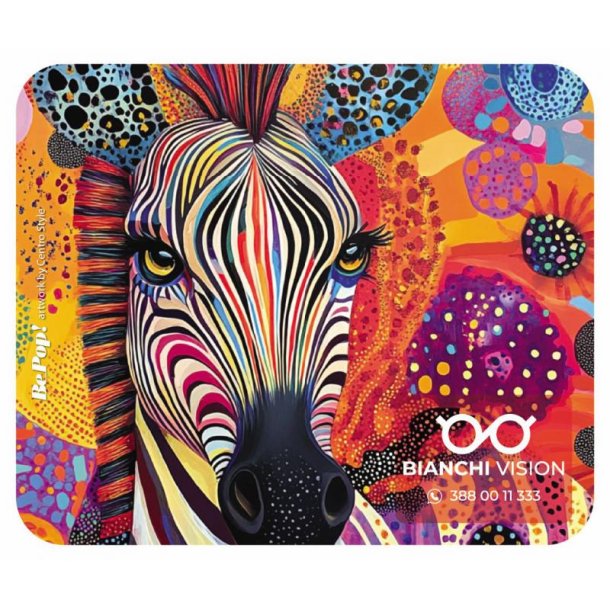BE POP Zebra 15x18 Microfibre cloth with digital printing