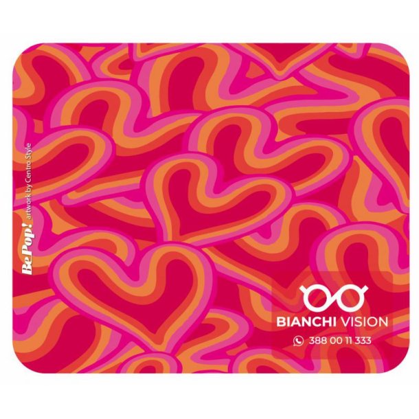 BE POP Hearts 15x18 Microfibre cloth with digital printing