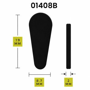 Selvkl�bende sidesteg sil. 19 x 2,0 mm - 6 par�