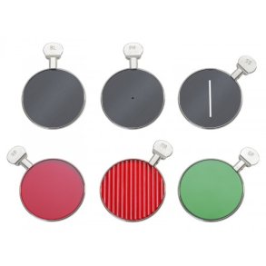 Pr�veglas: Maddox red and white, Lens black, Lens black m/pinhole - oplys model v. bestilling