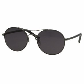 Dark.gun/shiny black sunglasses53 flash mirror smoke lenses