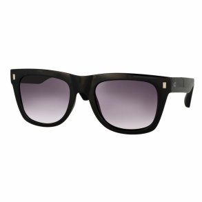 Shiny black sunglasses 53 polarized smoke grad.lenses
