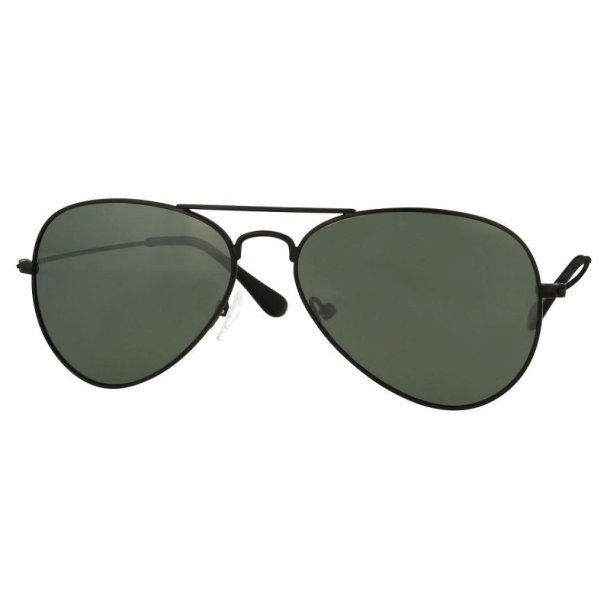 Matt black sunglasses size 58G15 flash mirror lenses