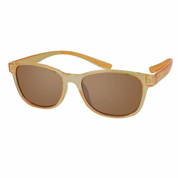 Shiny transparent orange sungl.polarized flash mirror lenses