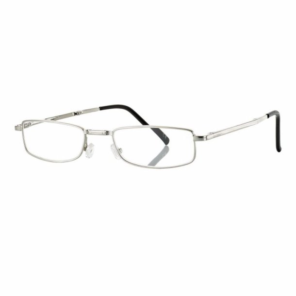 Folding reading glasses silversize 50+2.00 + case