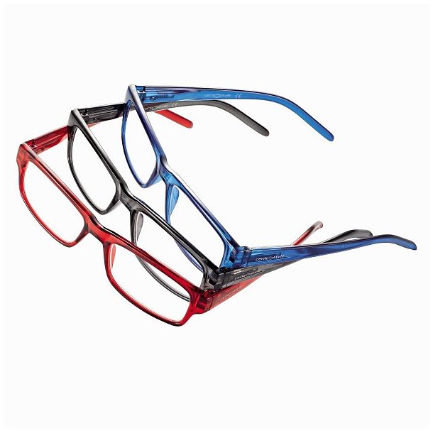 Lsebrille model Square "Easy Collection" 3 Stk. +1,50|Dark Grey