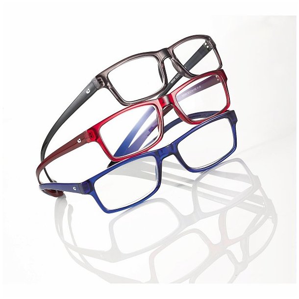 Lsebrille m/Blue Light Filter - Model "Full Eye" +3,50|Sort