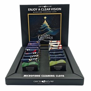 XMAS RECYCLED MICROFIBRE COLLECTION 20X20 CM+DISPLAY 50 PCS