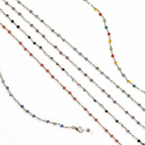 POSITANO SERIES METAL AND BEADCHAINS 72CM+TRAY 6 PCS