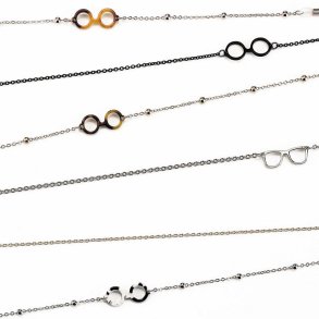 Metal chains with frame decoration 6 pcs