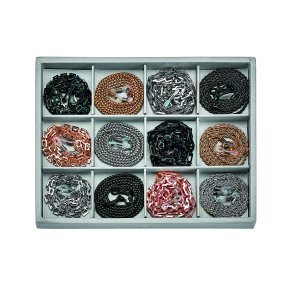 Metalkder i 4 forskellige designs i tre farver (12 styk)