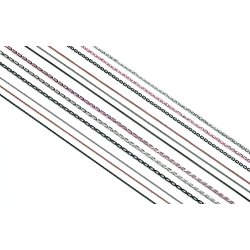 Metalkder i 4 forskellige designs i tre farver (12 styk)